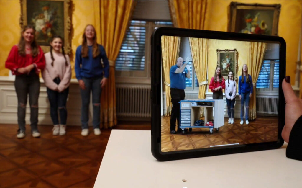 Augmented reality in een museum.